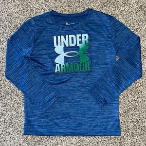 Under Armour boys size 7 dry fit tech blue long sleeve shirt